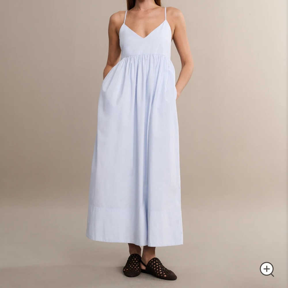 Elegant Light Blue Maxi Dress